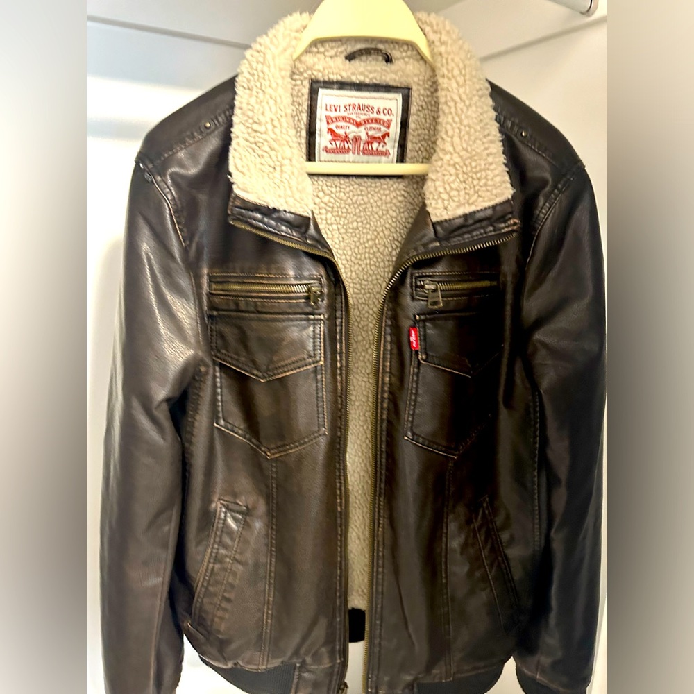Levi’s Men’s Brown Bomber Jacket-Size Small